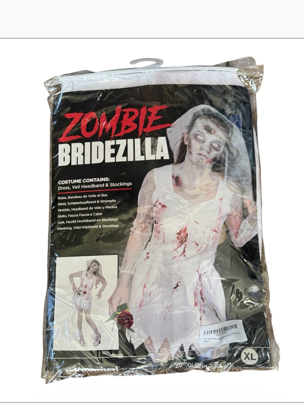 Zombie Bridezilla Halloween adult Costume size XL